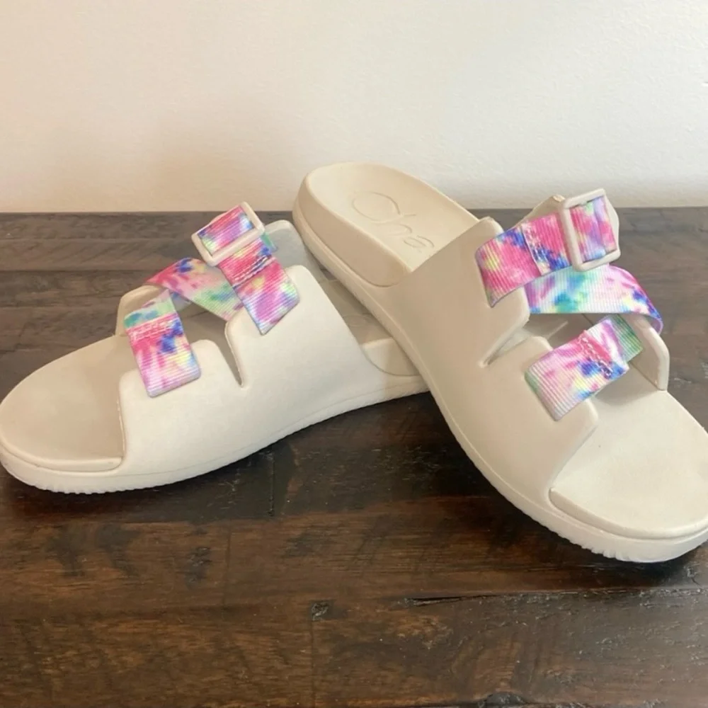 Chaco Chillos Slides Light Tie-Dye Kids Size 4